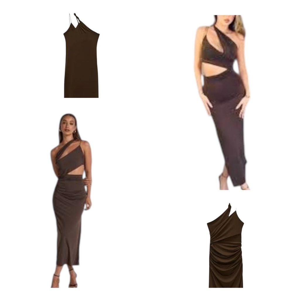 ZARA CUT OUT RUCHED DRESS Size L